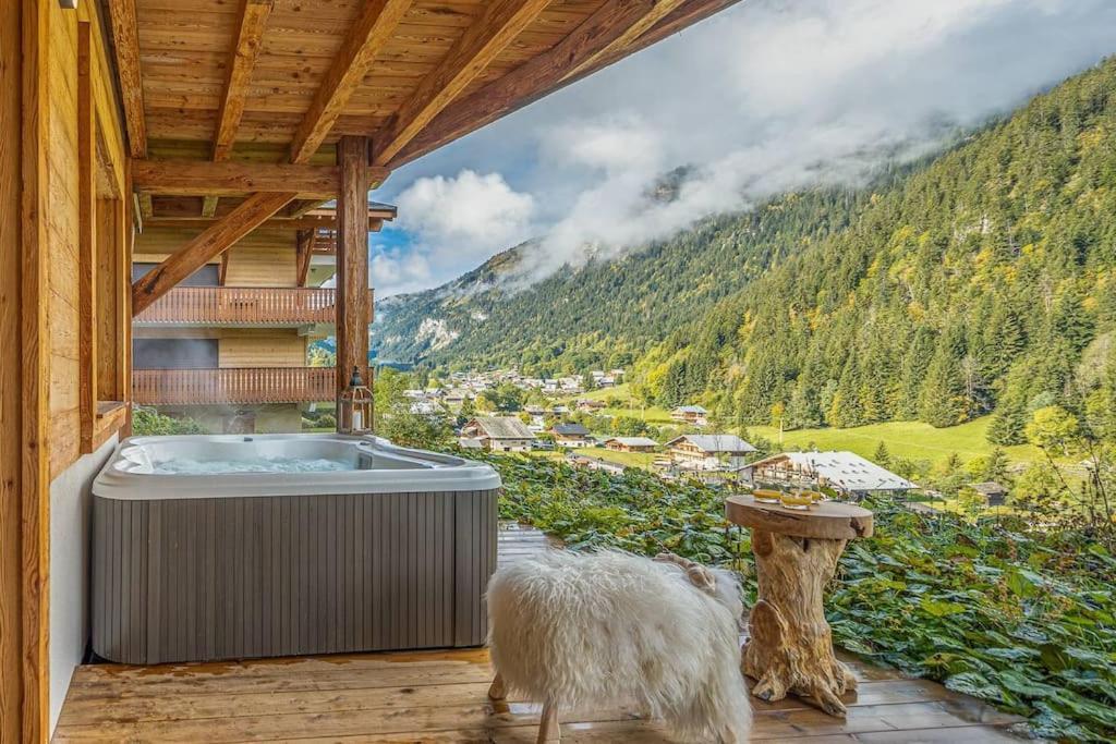 Chalet 1100 - Bo Immobilier Chatel - A Mi-Chemin Du Centre Et Du Linga - Jacuzzi Sauna Et Cheminee Екстер'єр фото